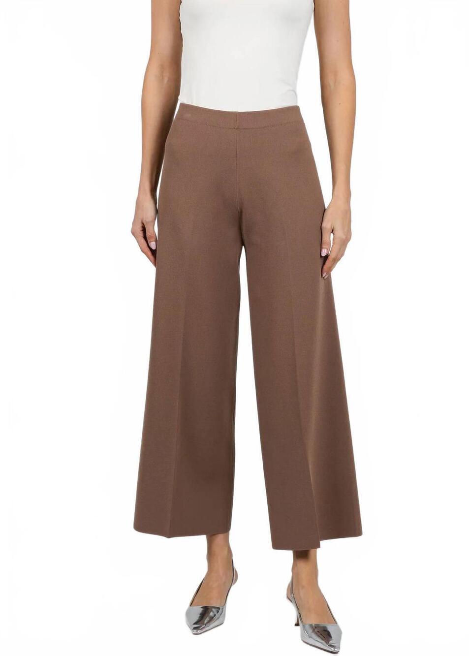 NEW D.EXTERIOR wide leg trousers in mocha